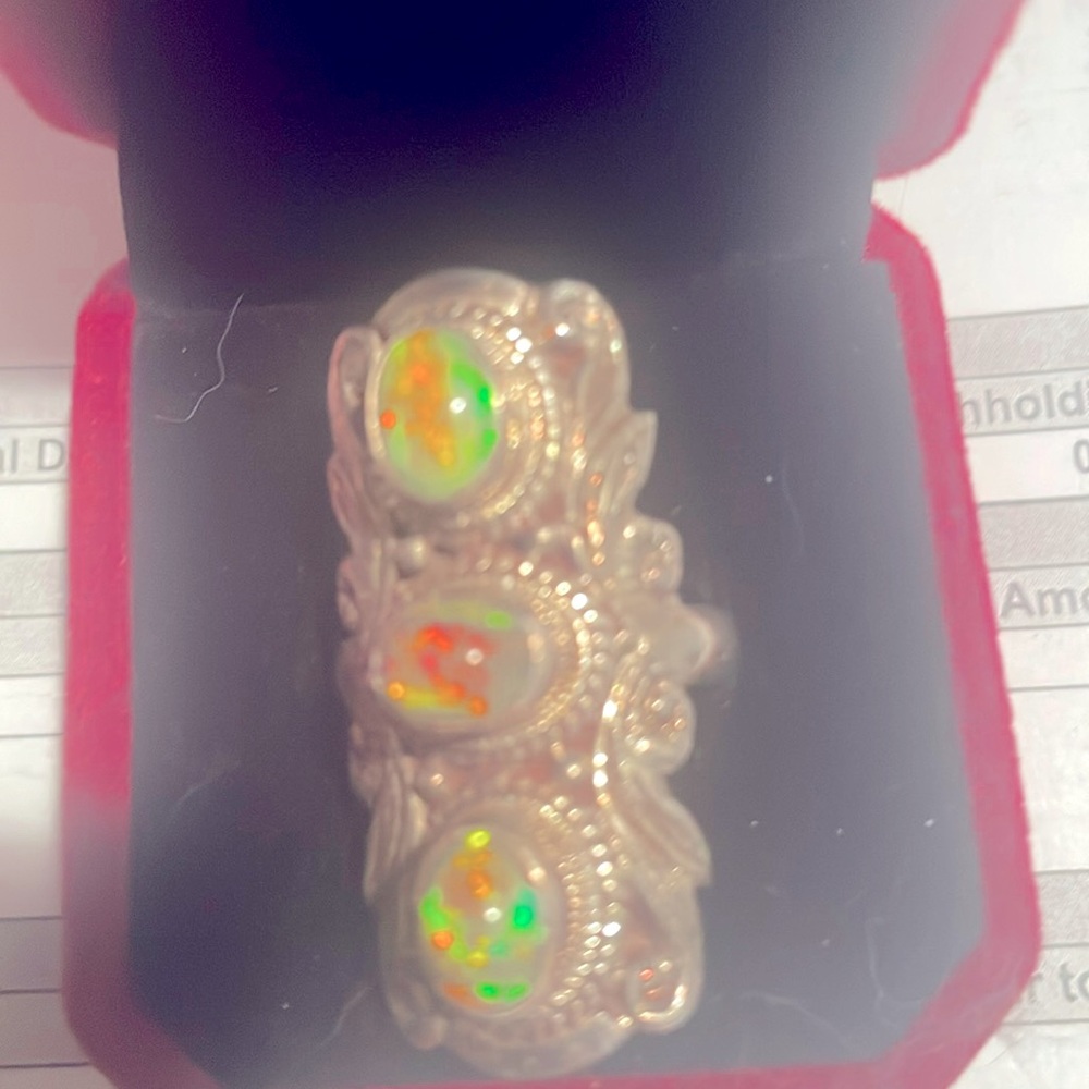 Triple opal ring
